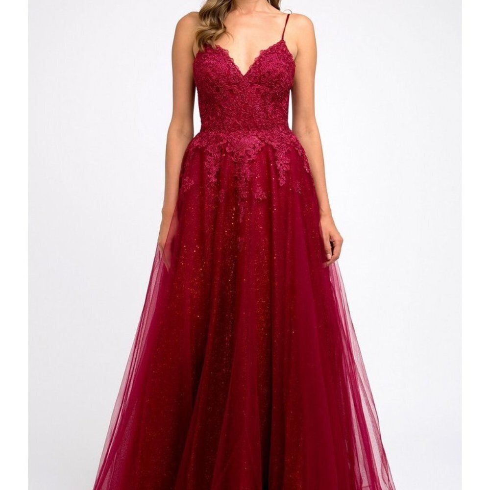 V-Neck Spaghetti Strap A-Line Dress JT234